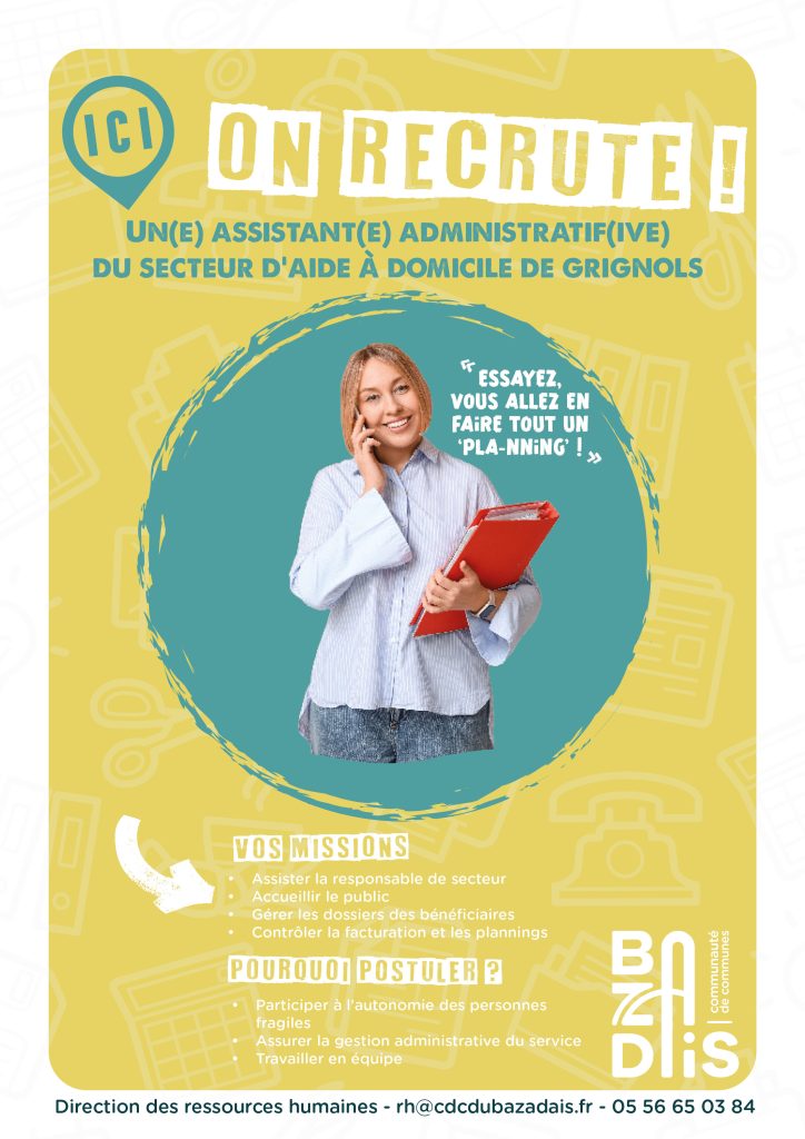 Nos offres d'emploi CDC du Bazadais Nos offres d'emploi CDC du Bazadais