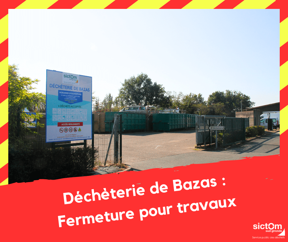 Travaux à la déchèterie de Bazas CDC du Bazadais