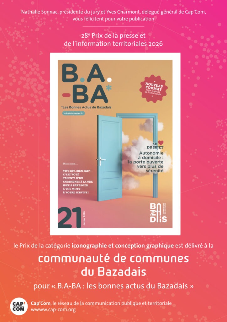 Le magazine B.A-BA primé ! CDC du Bazadais