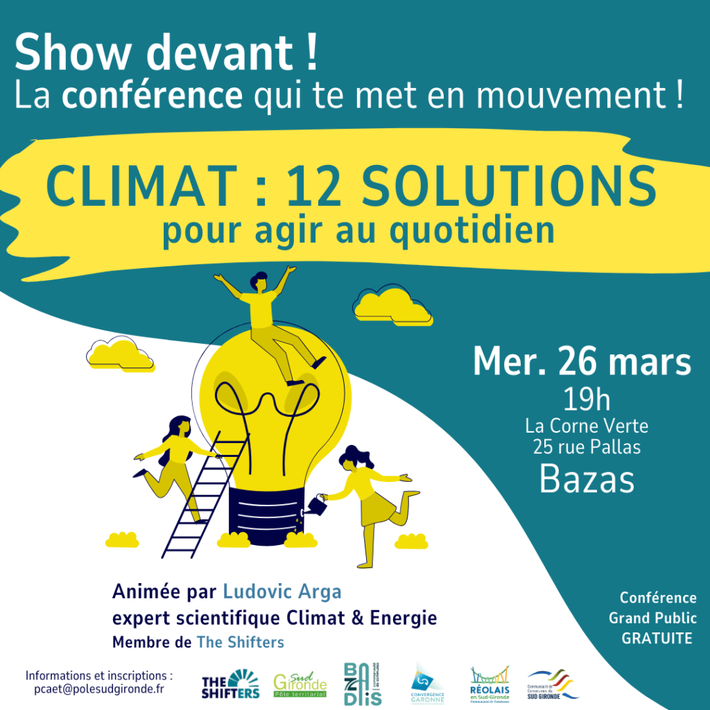 Conférence sur le climat - 12 solutions pour agir CDC du Bazadais