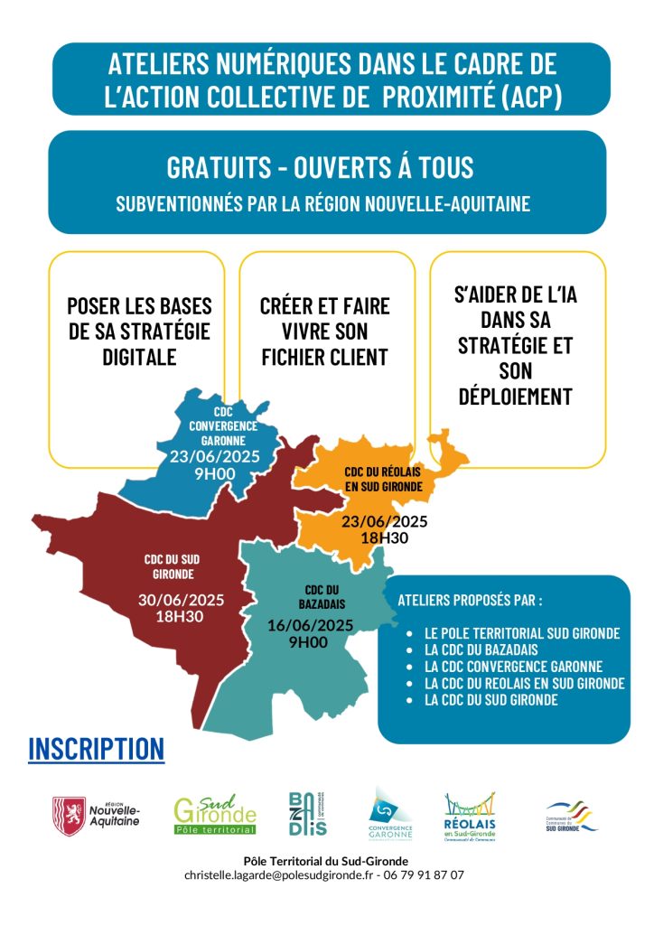 Des ateliers numériques pour les pros CDC du Bazadais