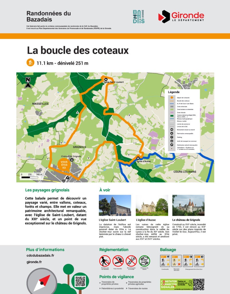 Les circuits de randonnées CDC du Bazadais