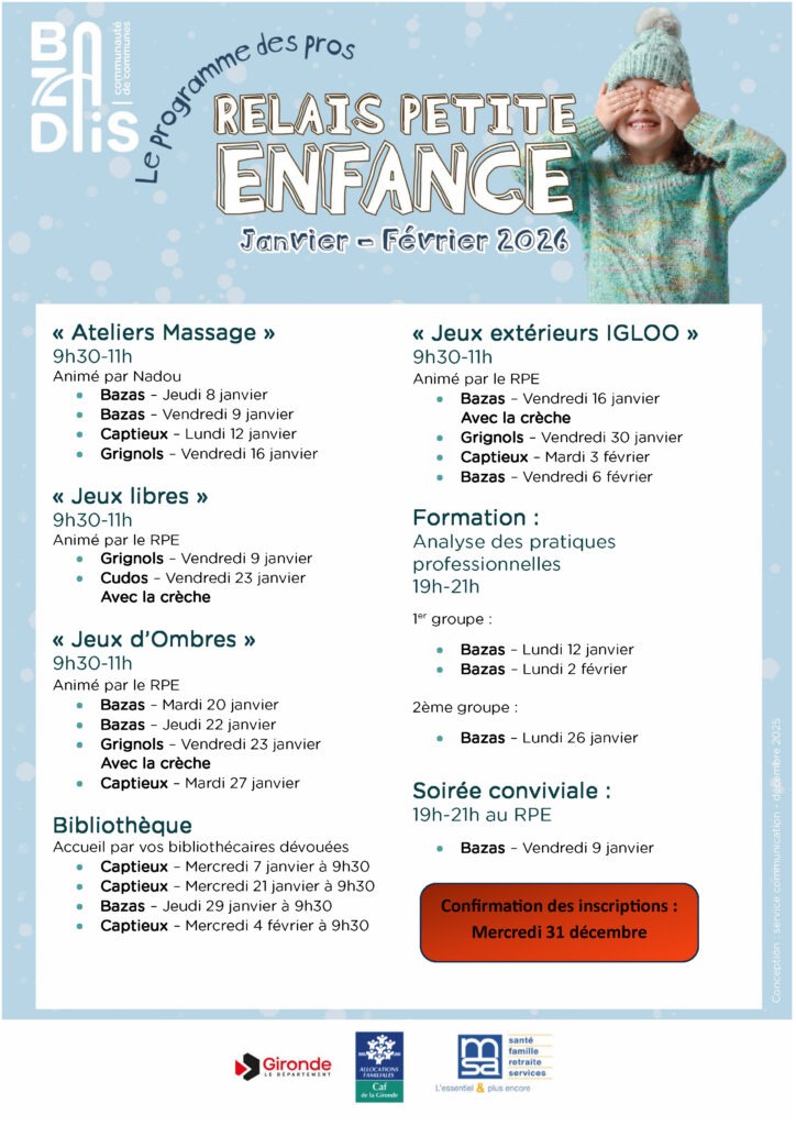 Le relais petite enfance CDC du Bazadais Le relais petite enfance CDC du Bazadais