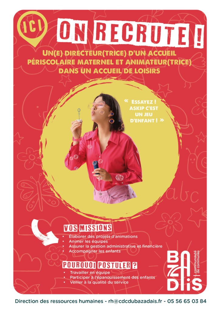 Nos offres d'emploi CDC du Bazadais