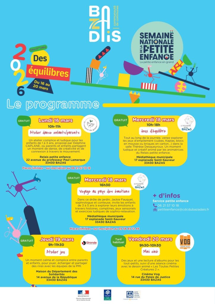 Une semaine dédiée à la petite enfance CDC du Bazadais Une semaine dédiée à la petite enfance CDC du Bazadais
