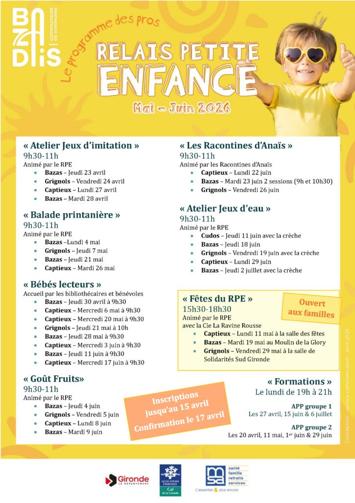 Le relais petite enfance CDC du Bazadais