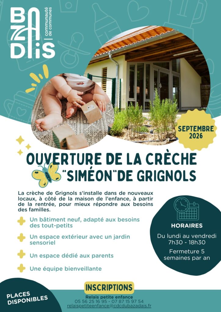 Une nouvelle crèche à Grignols CDC du Bazadais