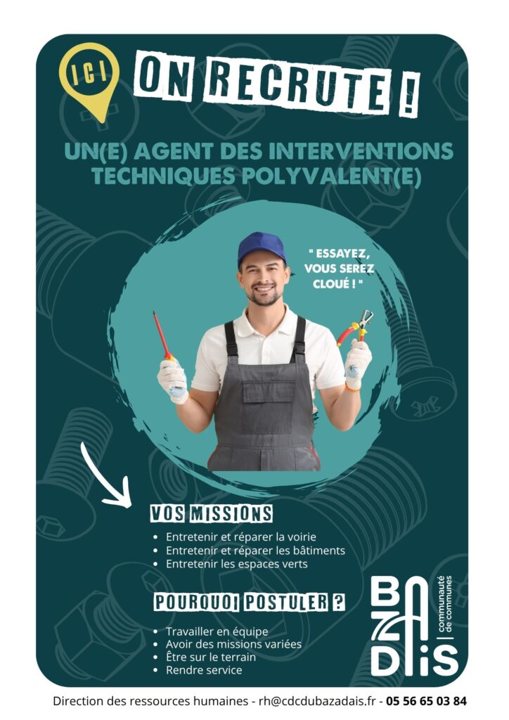 Nos offres d'emploi CDC du Bazadais Nos offres d'emploi CDC du Bazadais
