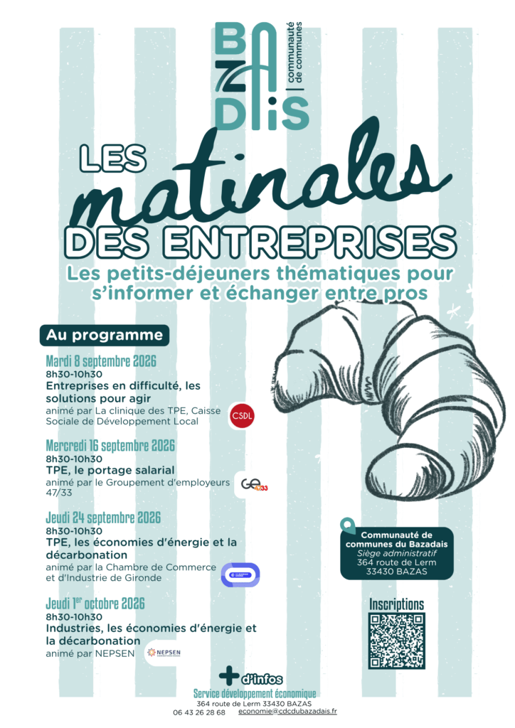 Les matinales des entreprises CDC du Bazadais Les matinales des entreprises CDC du Bazadais