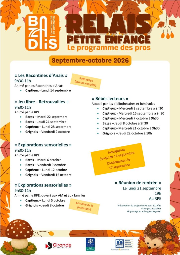Le relais petite enfance CDC du Bazadais Le relais petite enfance CDC du Bazadais