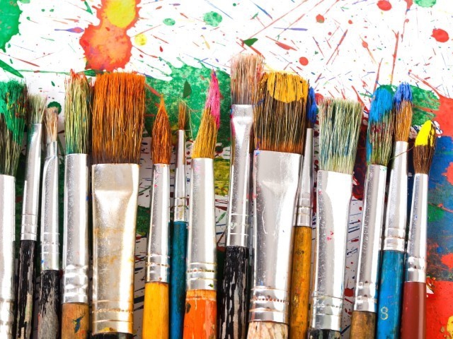 Atelier peinture avec Claude Dagaïl CDC du Bazadais