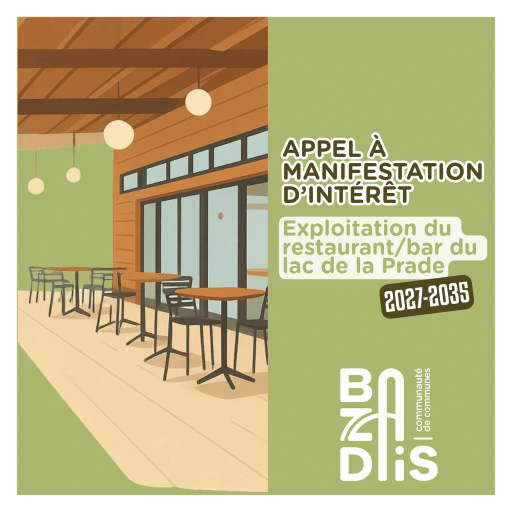 Appel à manifestation d’intérêt restaurant Prade octobre 2026 Exploitation du restaurant de la Prade CDC du Bazadais